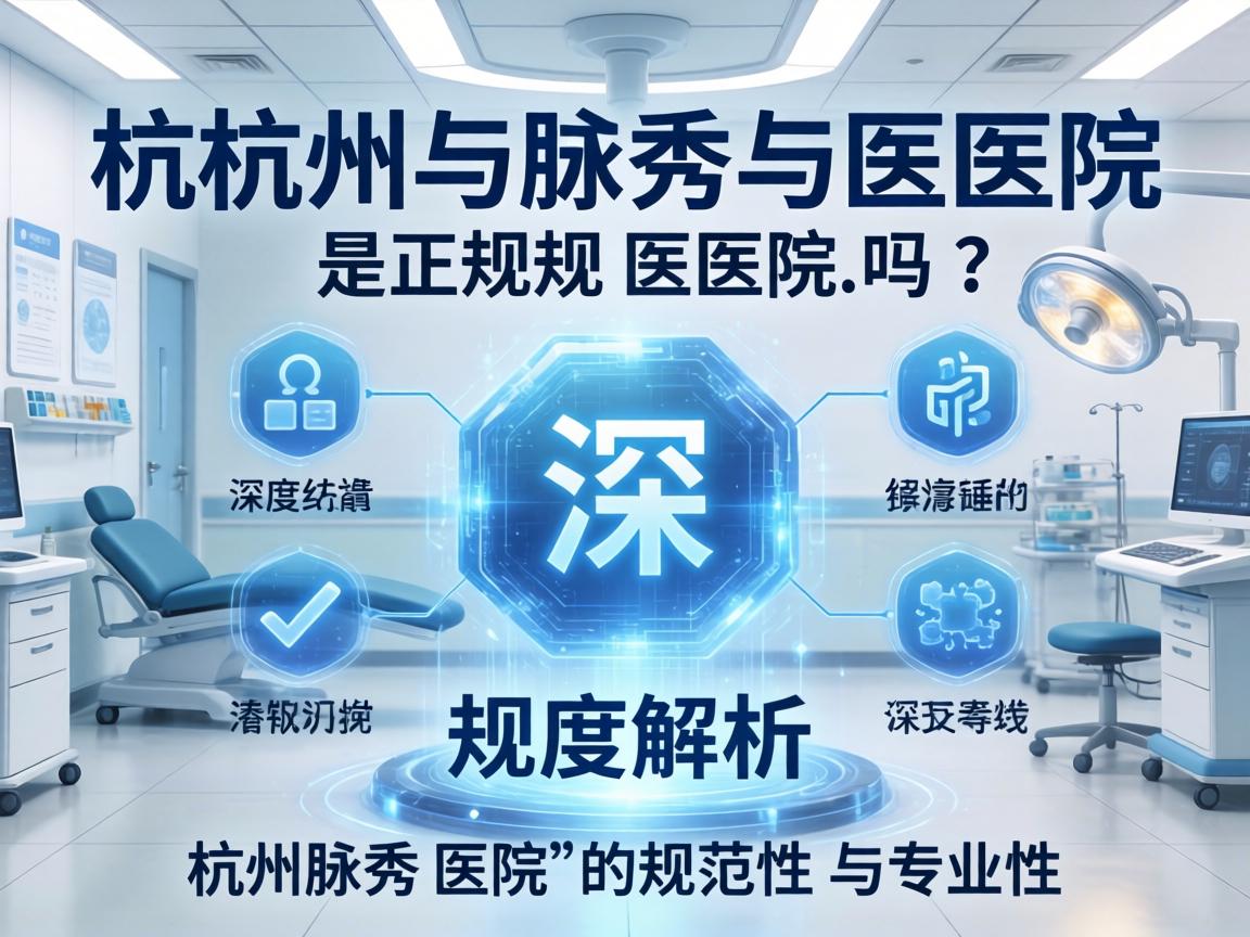杭州腋秀医院是正规医院吗？深度解析杭州腋秀医院的规范性与专业性