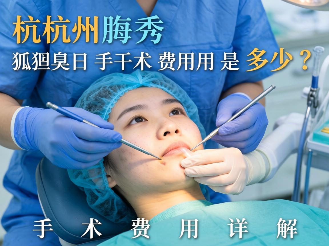 杭州腋秀解析，杭州狐臭手术费用是多少？手术费用详解