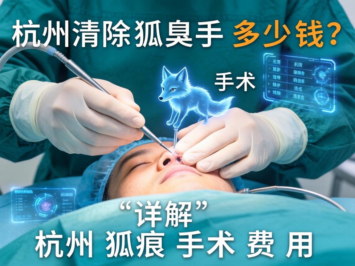 杭州清除狐臭手术多少钱？详解杭州狐臭手术费用