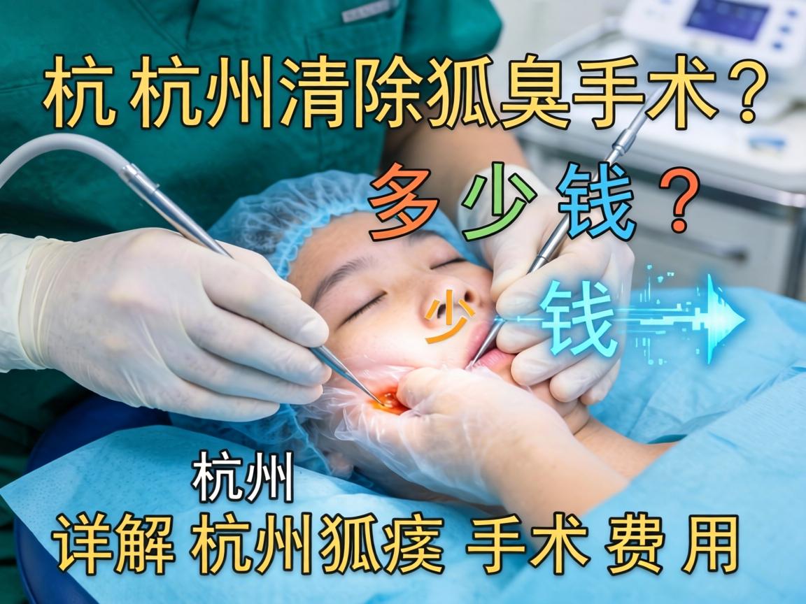 杭州清除狐臭手术多少钱？详解杭州狐臭手术费用
