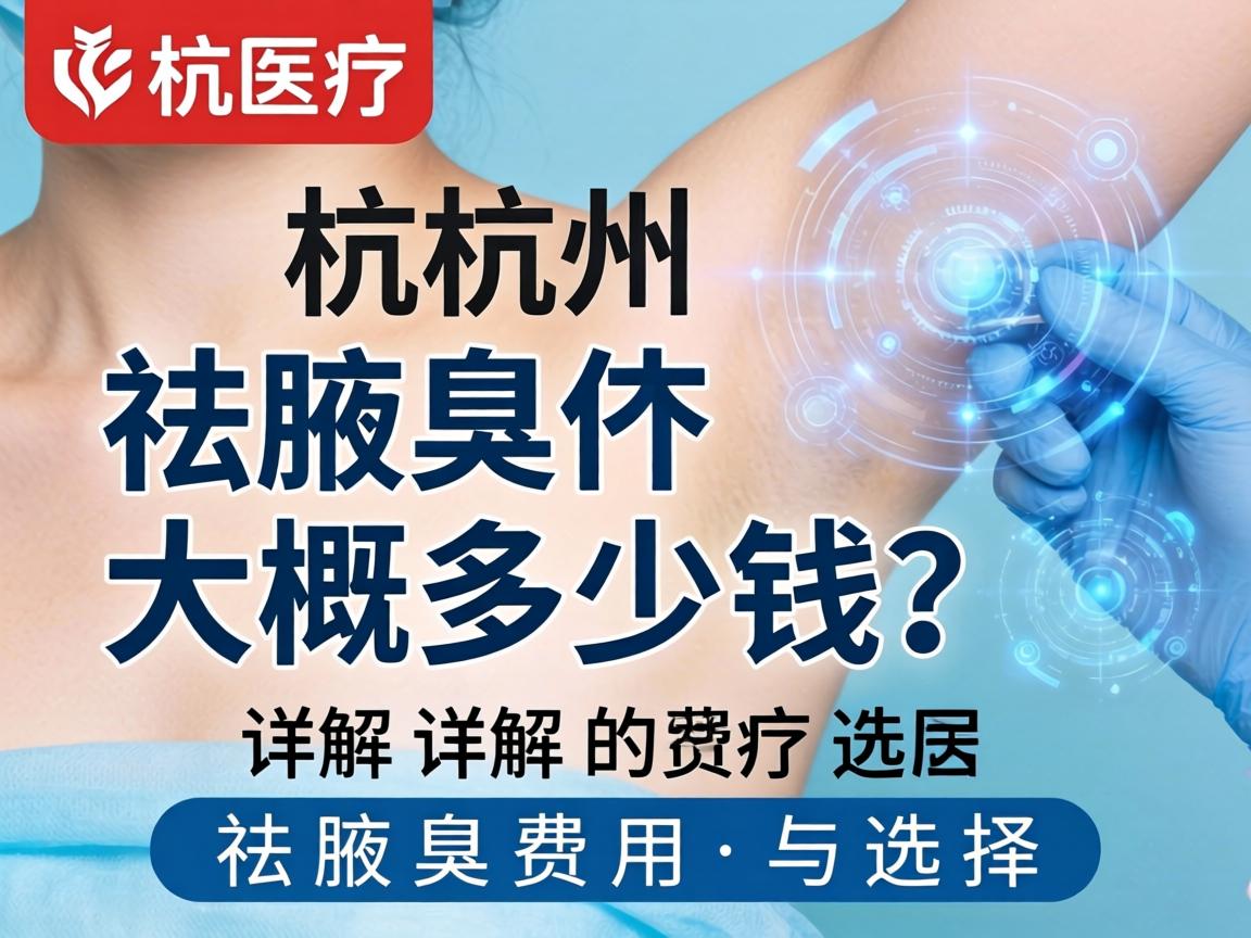 杭州祛腋臭大概多少钱？详解祛腋臭费用与选择