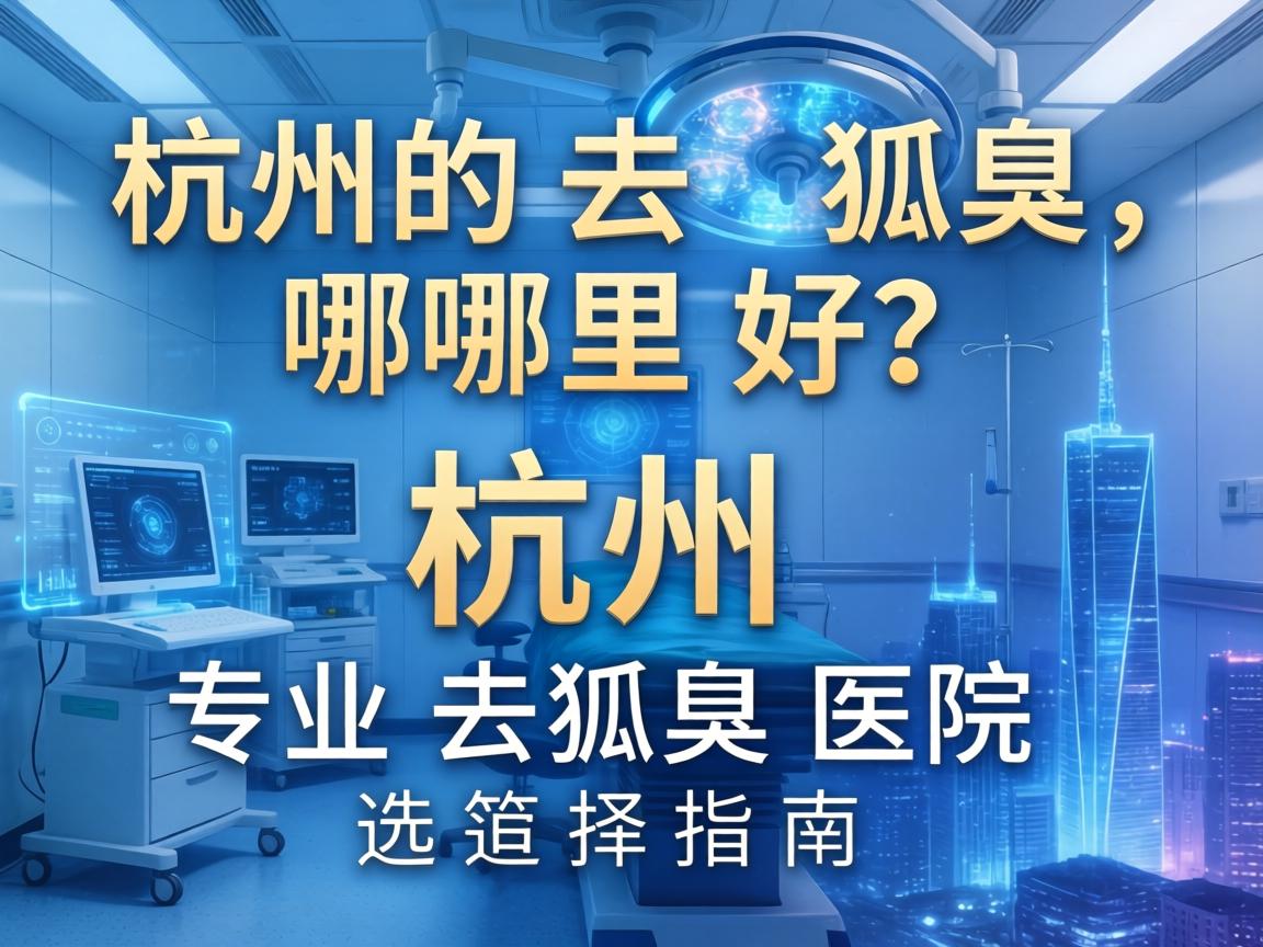 杭州去狐臭哪里好？杭州专业去狐臭医院选择指南