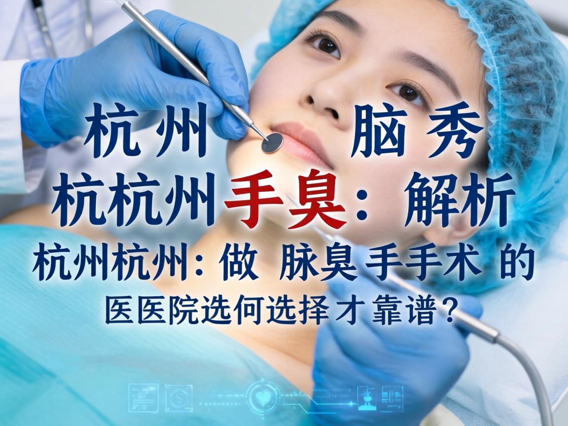 杭州腋秀解析，杭州做腋臭手术的医院如何选择才靠谱？
