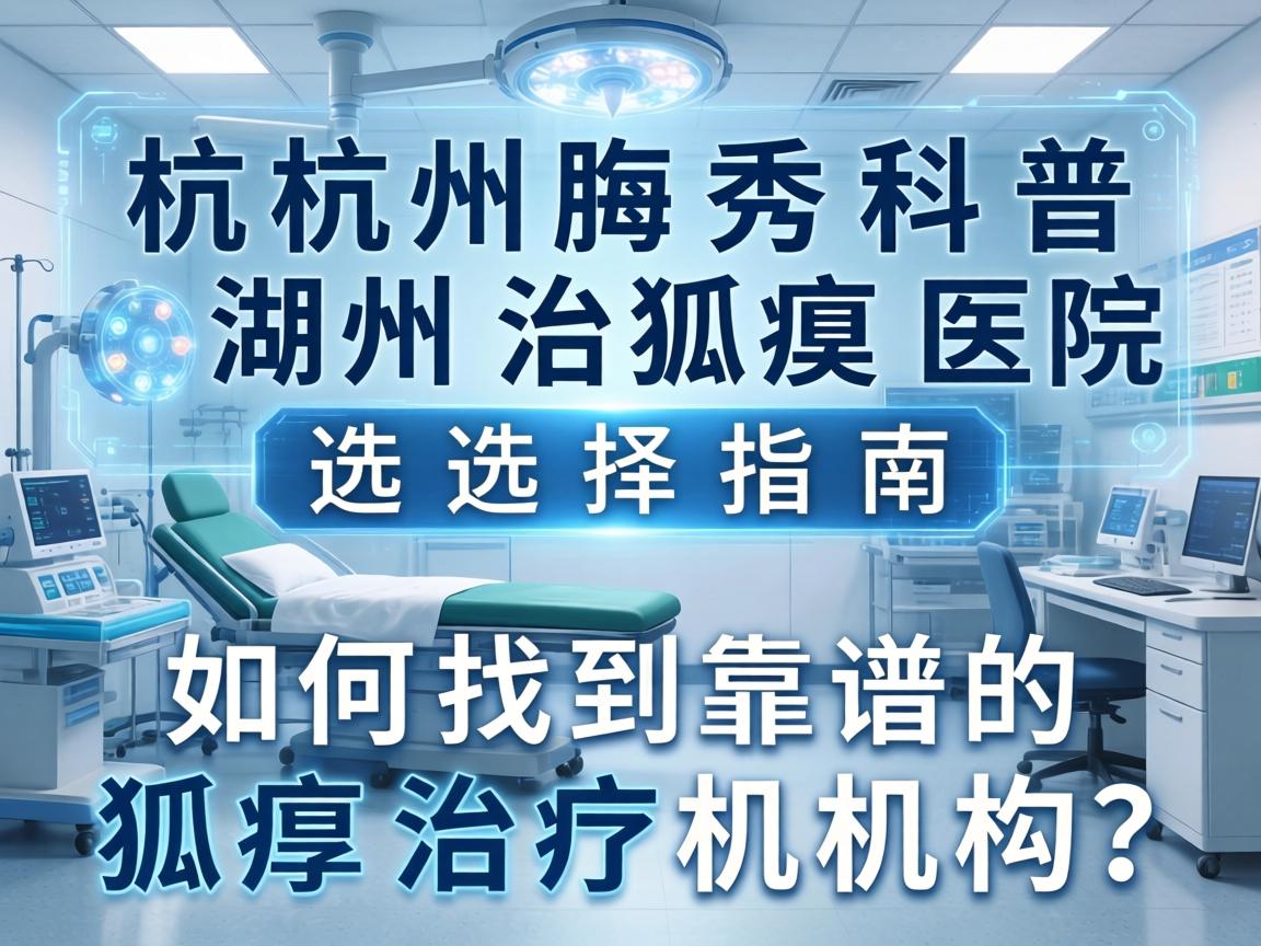 杭州腋秀科普，湖州治狐臭医院选择指南，如何找到靠谱的狐臭治疗机构？