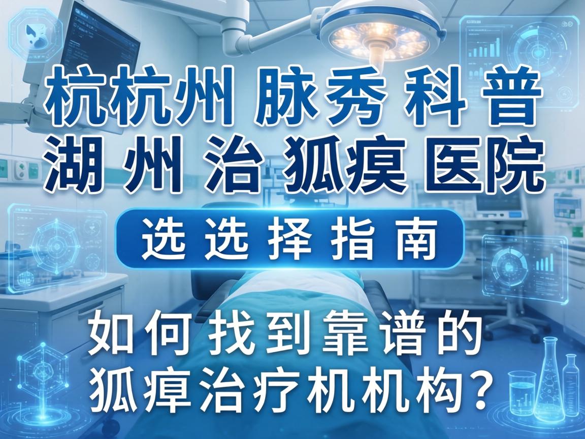 杭州腋秀科普，湖州治狐臭医院选择指南，如何找到靠谱的狐臭治疗机构？