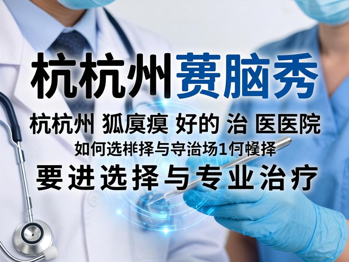 杭州腋秀解析，杭州狐臭好的治医院如何选择与专业治疗