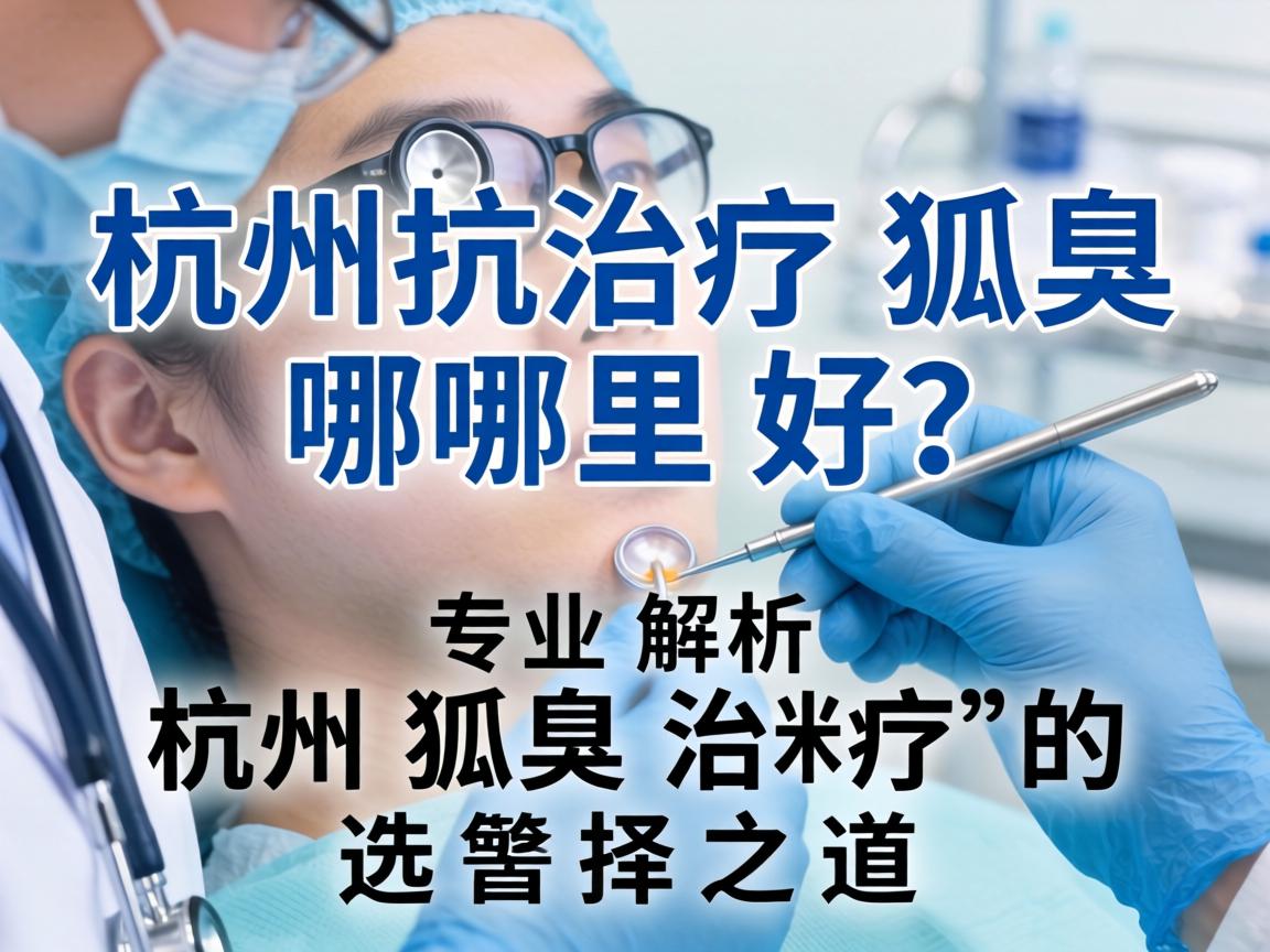 杭州治疗狐臭哪里好？专业解析杭州狐臭治疗的选择之道