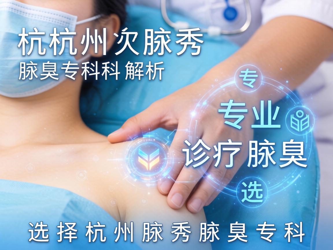 杭州腋秀腋臭专科解析，专业诊疗腋臭，选择杭州腋秀腋臭专科