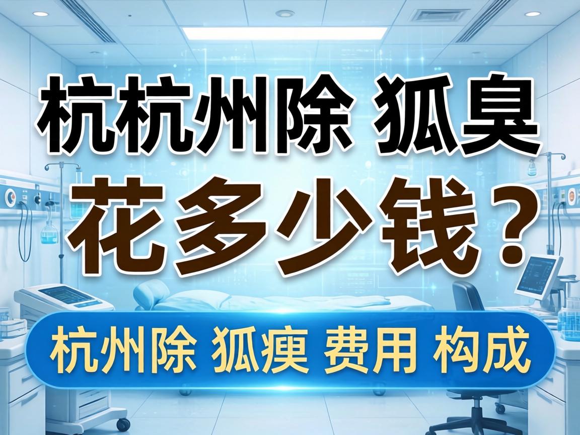 杭州除狐臭花多少钱？详解杭州除狐臭费用构成