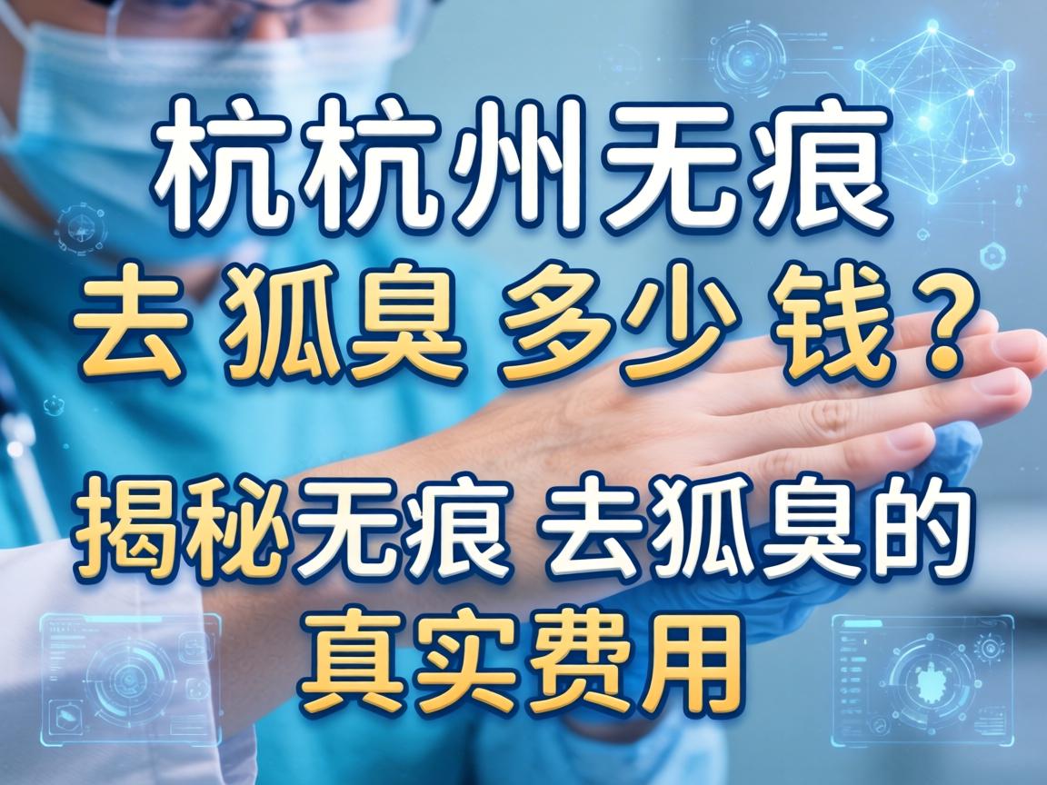 杭州无痕去狐臭多少钱？揭秘无痕去狐臭的真实费用
