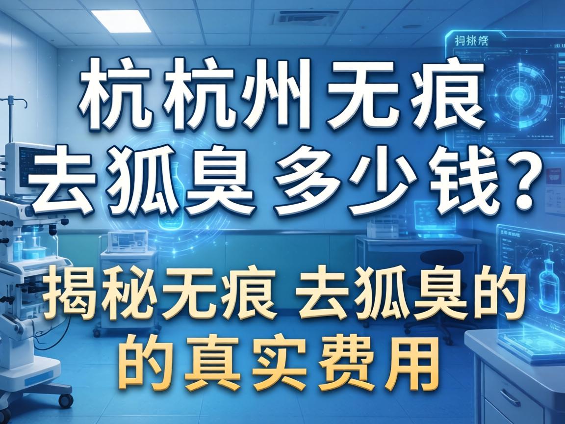 杭州无痕去狐臭多少钱？揭秘无痕去狐臭的真实费用