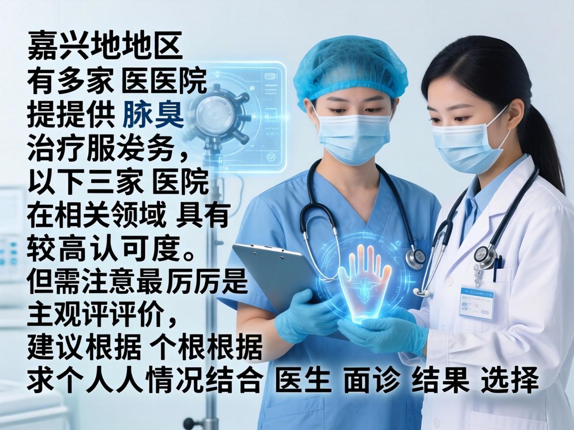 嘉兴地区有多家医院提供腋臭治疗服务，其中以下三家医院在相关领域具有较高认可度，但需注意最厉害是主观评价，建议根据个人情况结合医生面诊结果选择