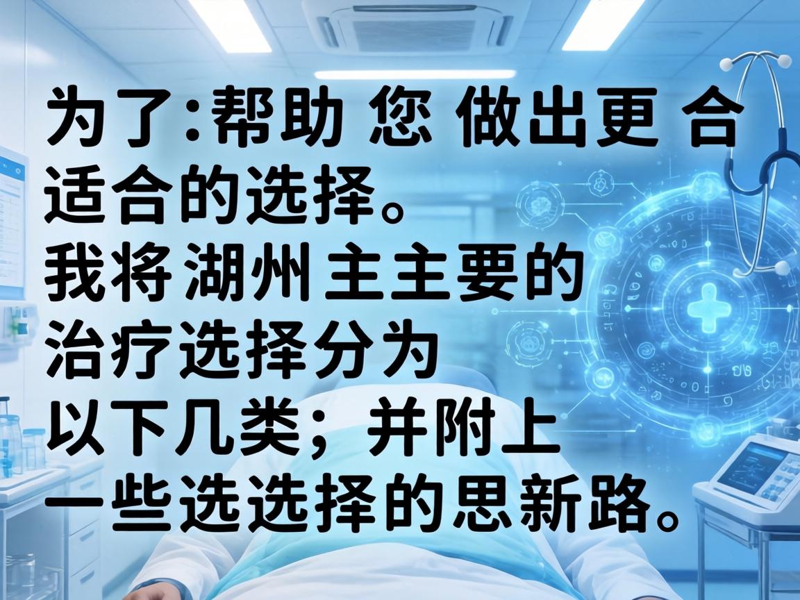 为了帮助您做出更合适的选择，我将湖州主要的治疗选择分为以下几类，并附上一些选择的思路