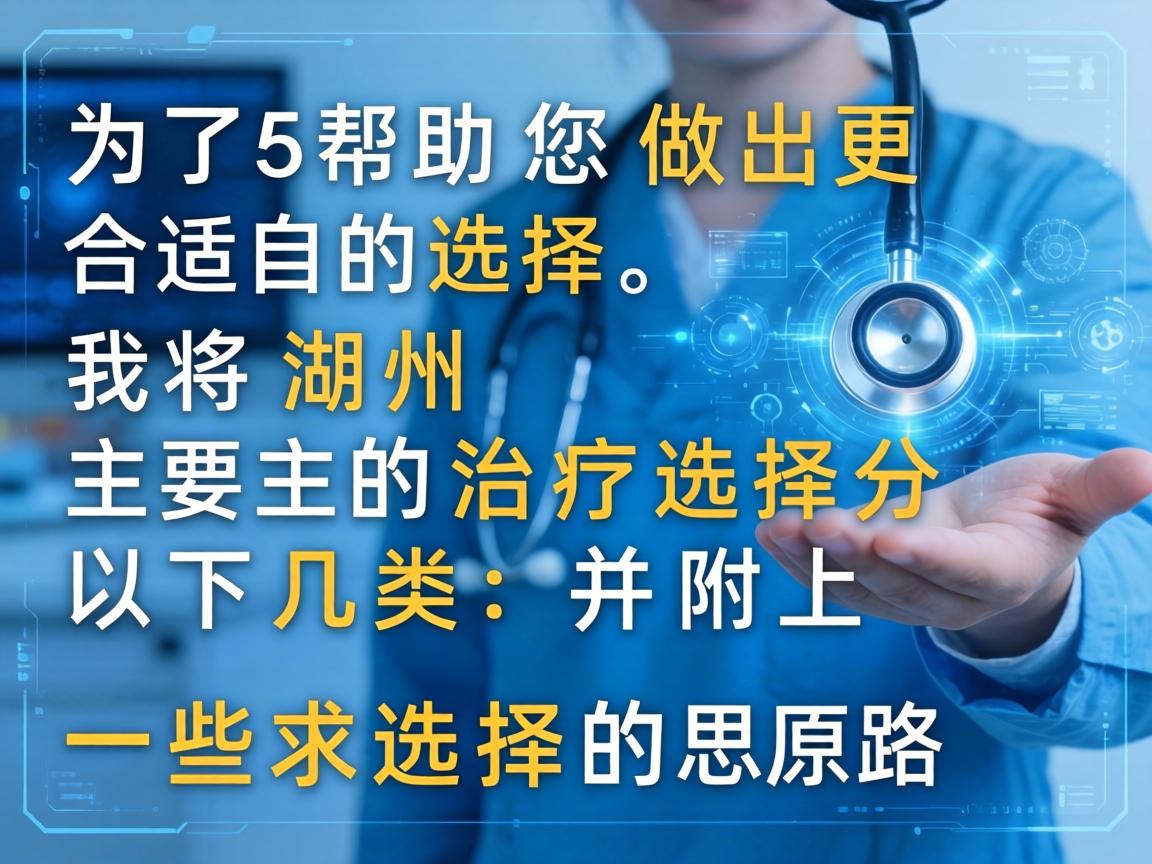 为了帮助您做出更合适的选择，我将湖州主要的治疗选择分为以下几类，并附上一些选择的思路