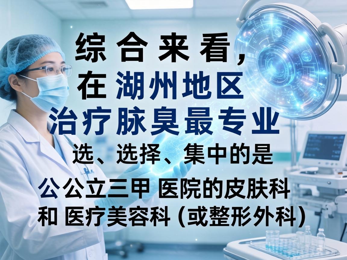 综合来看，在湖州地区，治疗腋臭最专业、选择最集中的是公立三甲医院的皮肤科和医疗美容科（或整形外科）