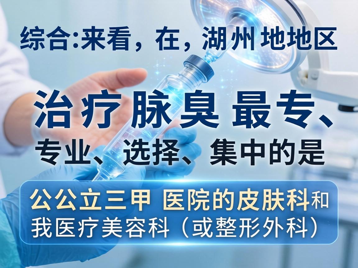 综合来看，在湖州地区，治疗腋臭最专业、选择最集中的是公立三甲医院的皮肤科和医疗美容科（或整形外科）