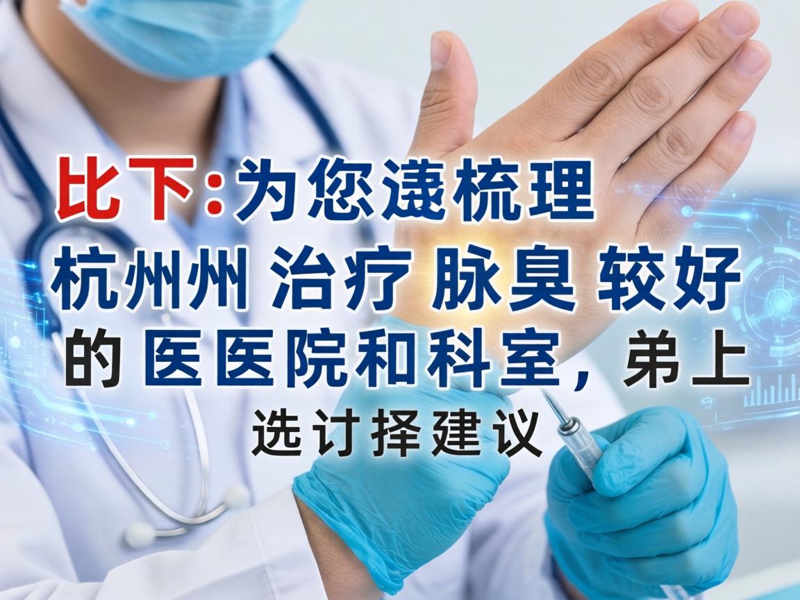 以下为您梳理杭州治疗腋臭较好的医院和科室，并附上选择建议
