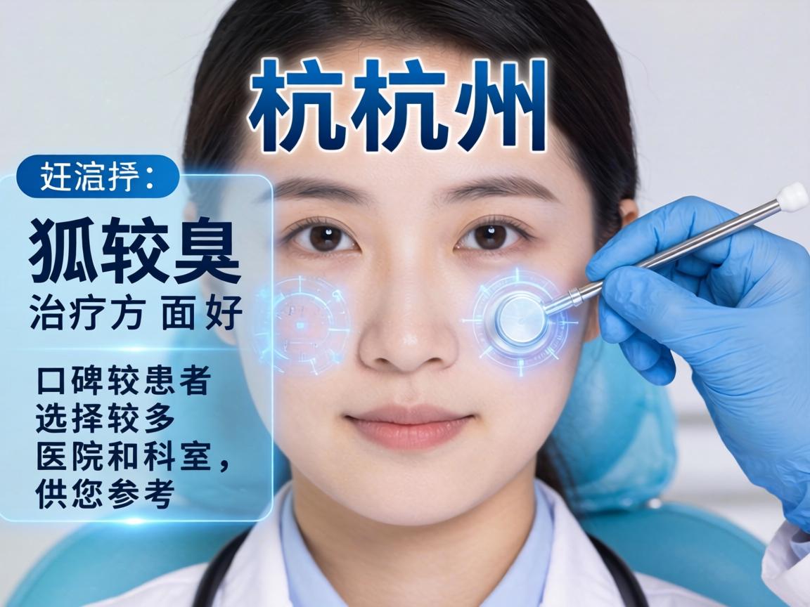 以下是杭州在狐臭治疗方面口碑较好、患者选择较多的医院和科室，供您参考