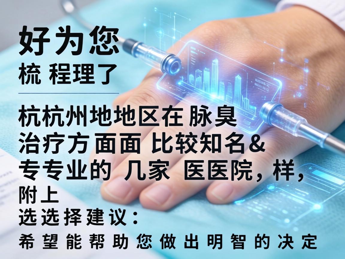 以下为您梳理了杭州地区在腋臭治疗方面比较知名和专业的几家医院，并附上选择建议，希望能帮助您做出明智的决定