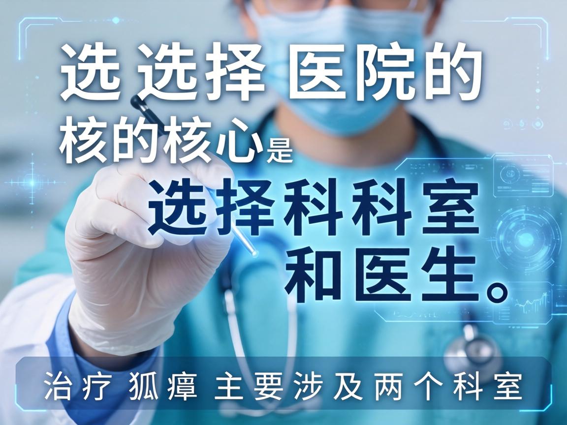 选择医院的核心是选择科室和医生。治疗狐臭主要涉及两个科室