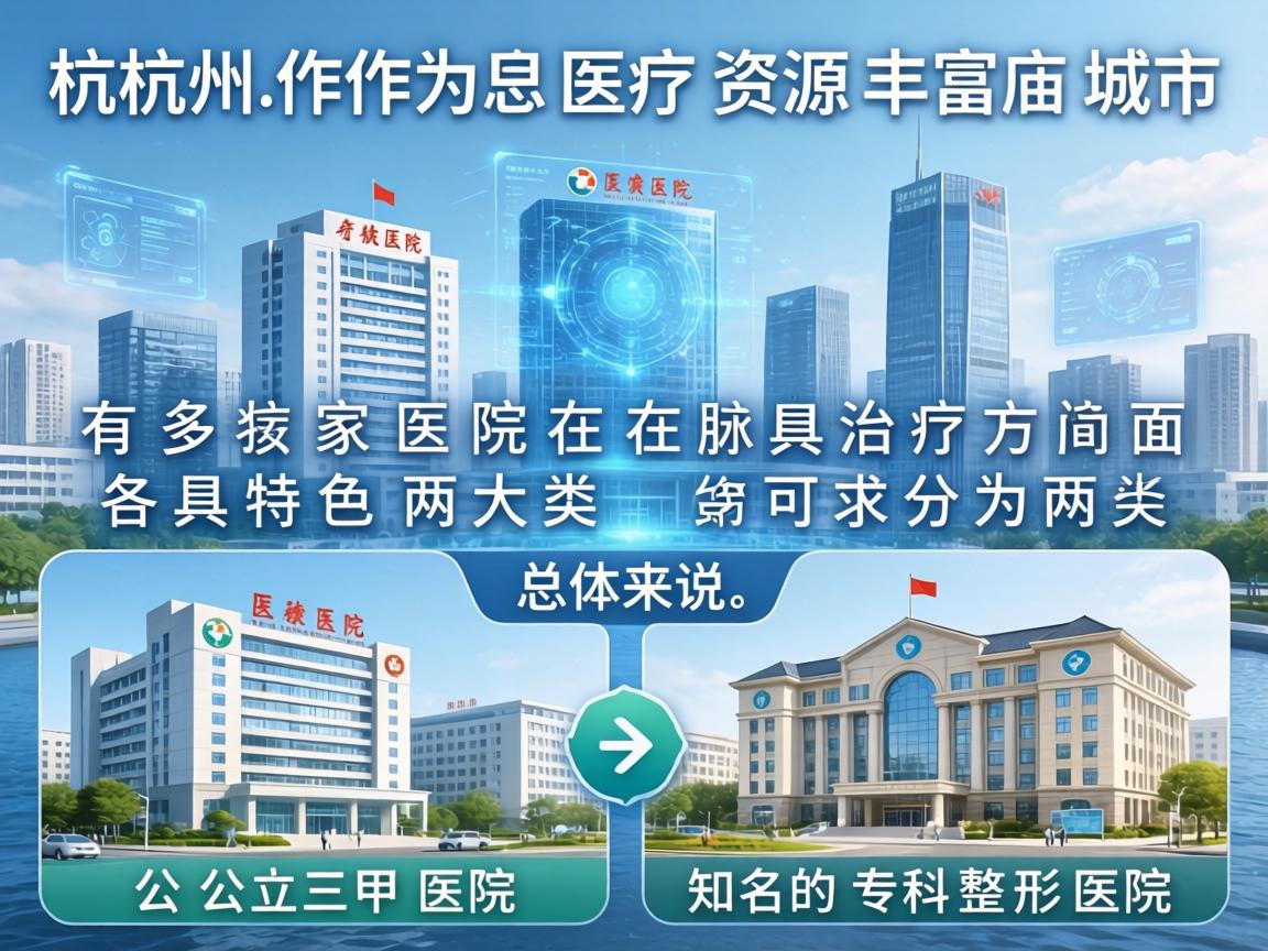 杭州作为医疗资源丰富的城市，有多家医院在腋臭治疗方面各具特色。总体来说，可以分为两大类，公立三甲医院和知名的专科整形医院