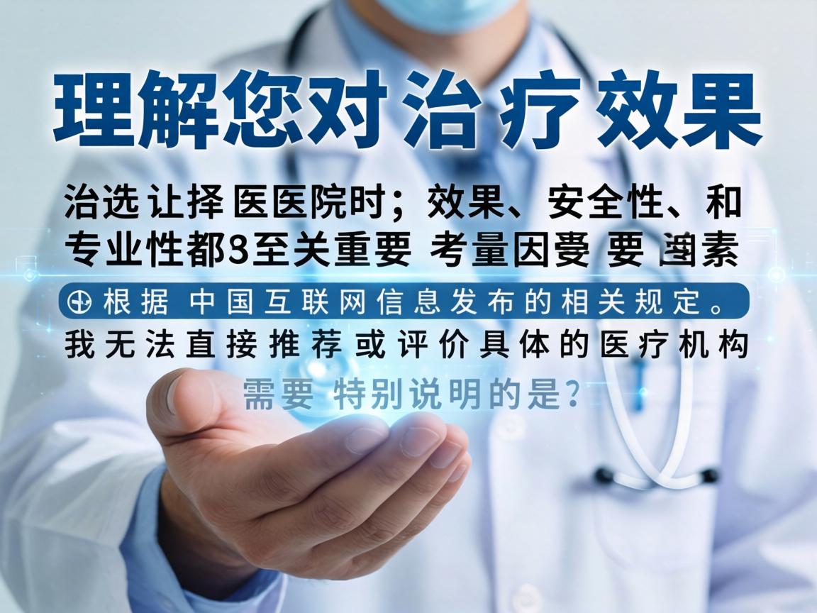 理解您对治疗效果的关注。在选择医院时，效果、安全性和专业性都是至关重要的考量因素。需要特别说明的是，根据中国互联网信息发布的相关规定，我无法直接推荐或评价具体的医疗机构