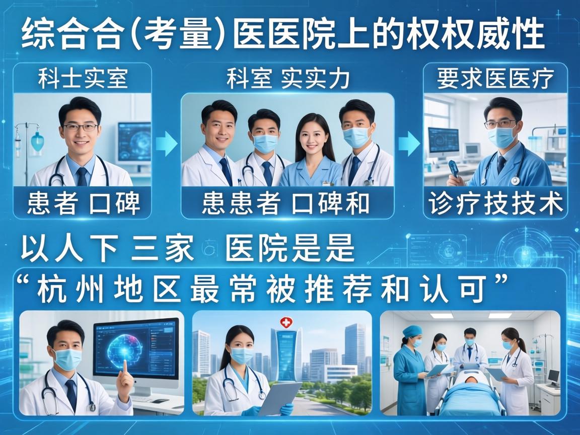 综合考量医院的权威性、科室实力、患者口碑和诊疗技术，以下三家医院是杭州地区最常被推荐和认可的