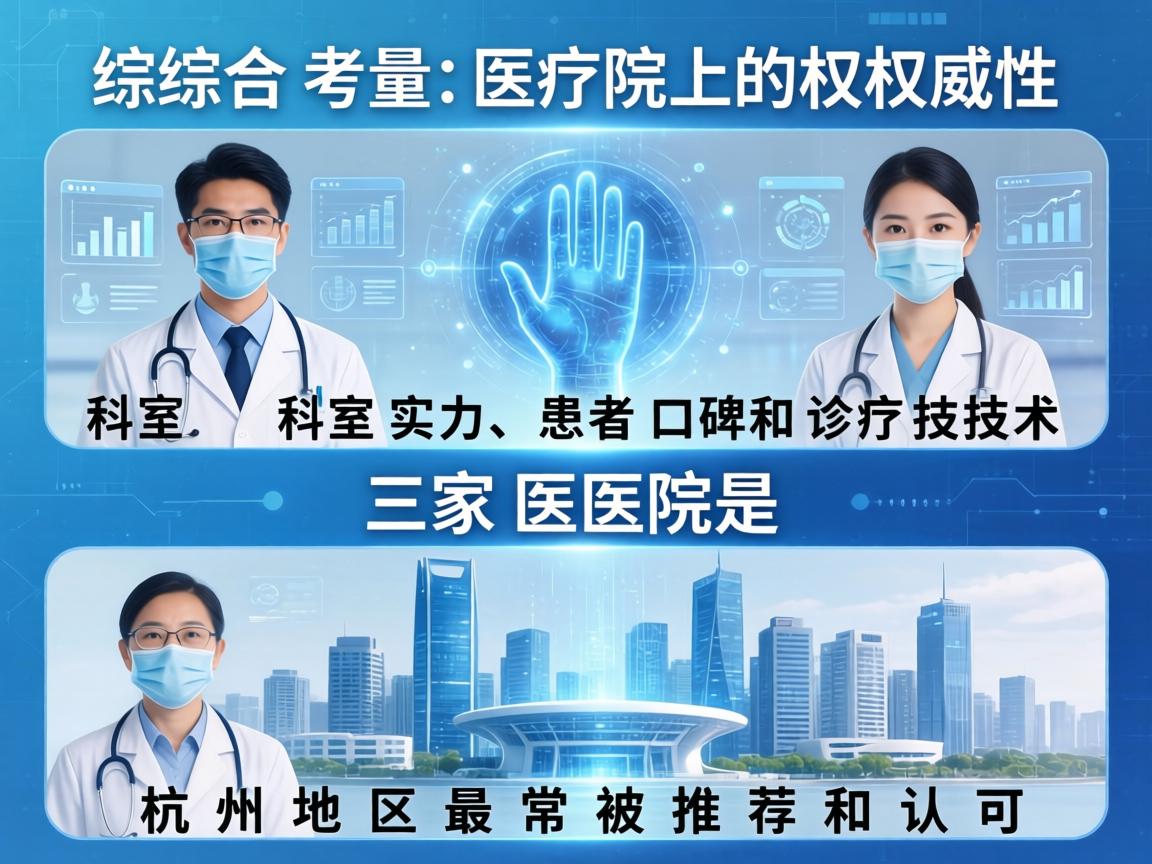 综合考量医院的权威性、科室实力、患者口碑和诊疗技术，以下三家医院是杭州地区最常被推荐和认可的