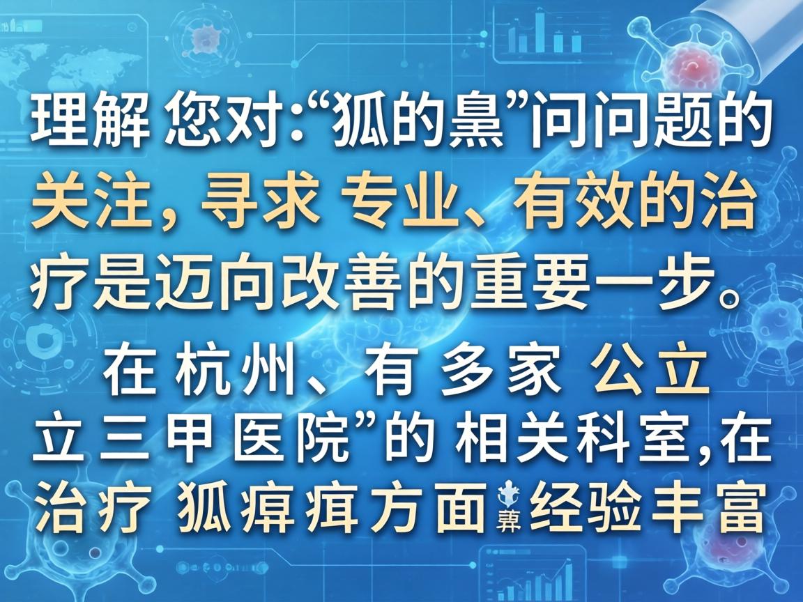 理解您对狐臭问题的关注，寻求专业、有效的治疗是迈向改善的重要一步。在杭州，有多家公立三甲医院的相关科室在治疗狐臭方面经验丰富