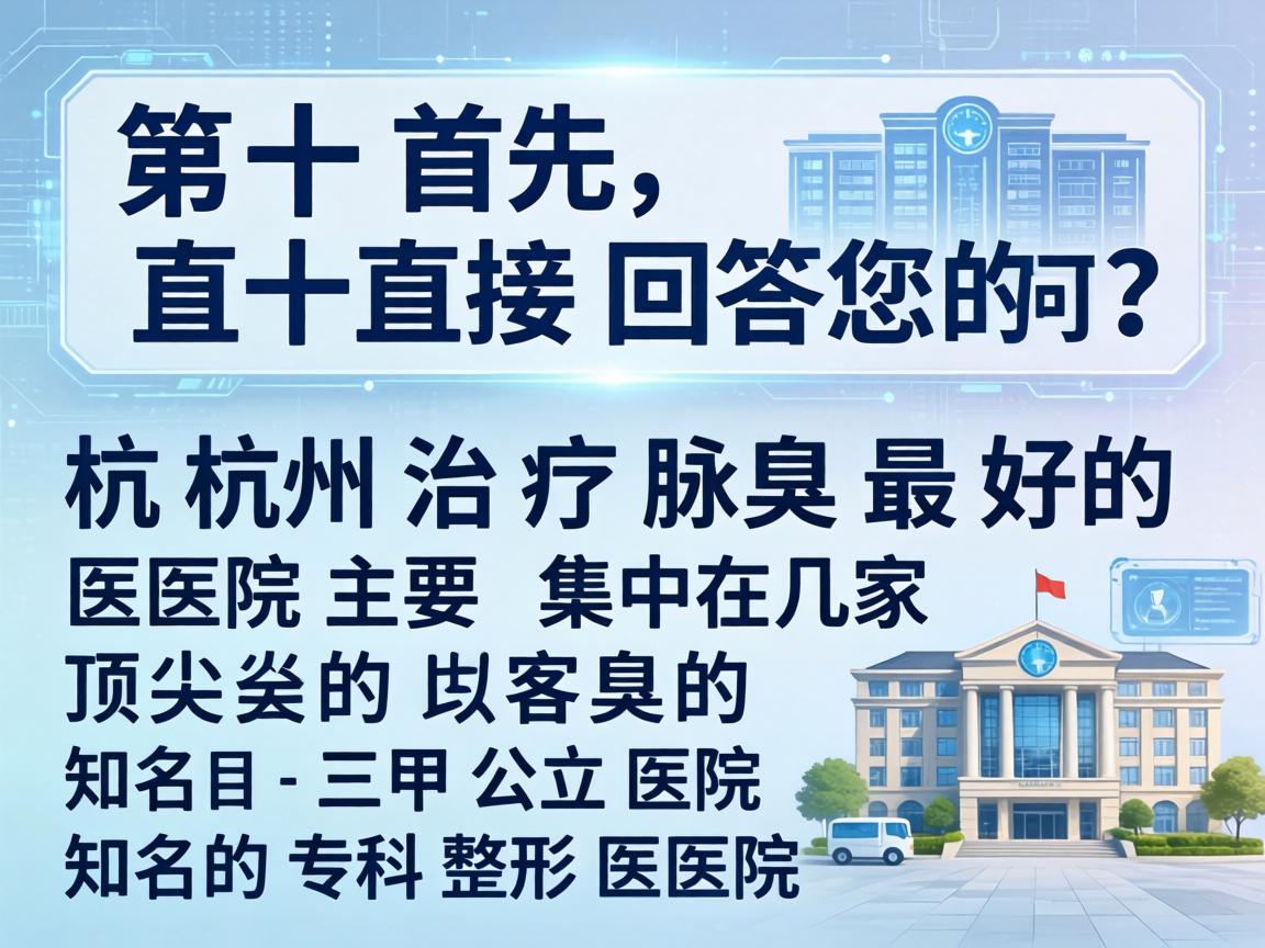 首先，直接回答您的问题，杭州治疗腋臭最好的医院主要集中在几家顶尖的三甲公立医院和知名的专科整形医院