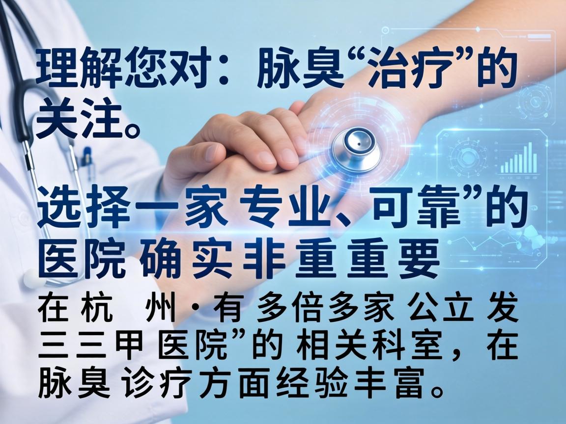 理解您对腋臭治疗的关注，选择一家专业、可靠的医院确实非常重要。在杭州，有多家公立三甲医院的相关科室在腋臭诊疗方面经验丰富