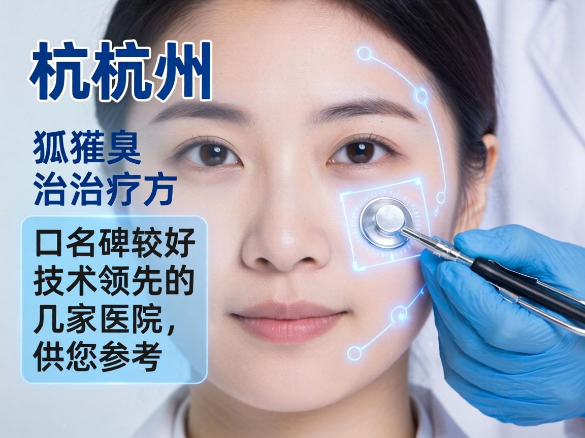 以下是杭州在狐臭治疗方面口碑较好、技术领先的几家医院，供您参考
