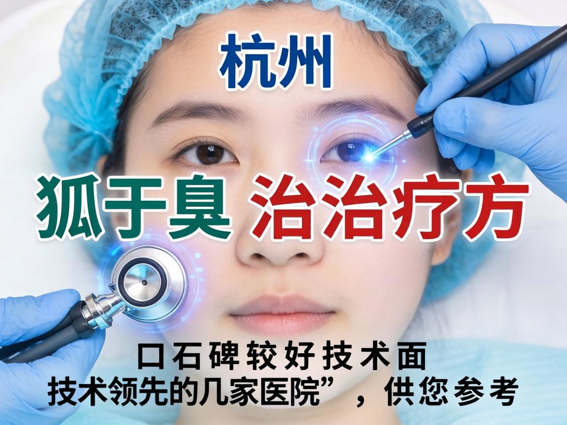 以下是杭州在狐臭治疗方面口碑较好、技术领先的几家医院，供您参考