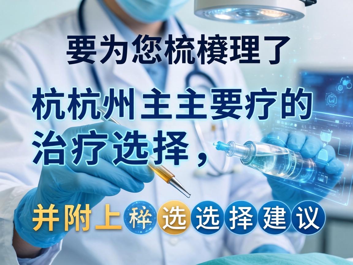 以下为您梳理了杭州主要的治疗选择，并附上选择建议