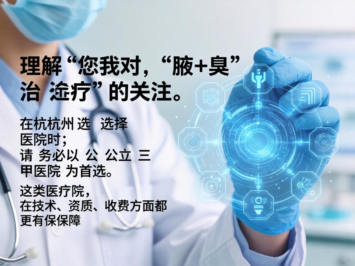 理解您对腋臭治疗的关注。在杭州选择医院时，请务必以公立三甲医院为首选，这类医院在技术、资质和收费方面都更有保障