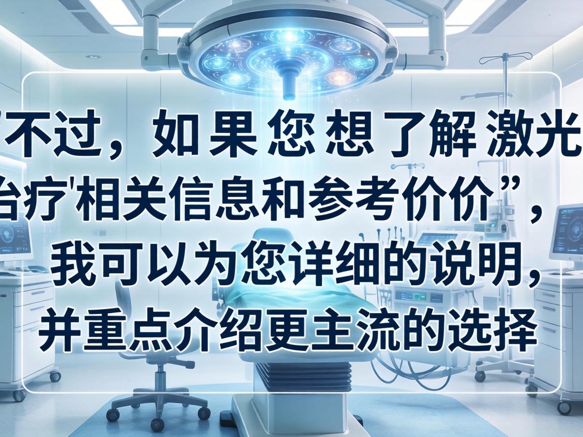 不过，如果您想了解激光治疗的相关信息和参考价格，我可以为您详细说明，并重点介绍更主流的选择