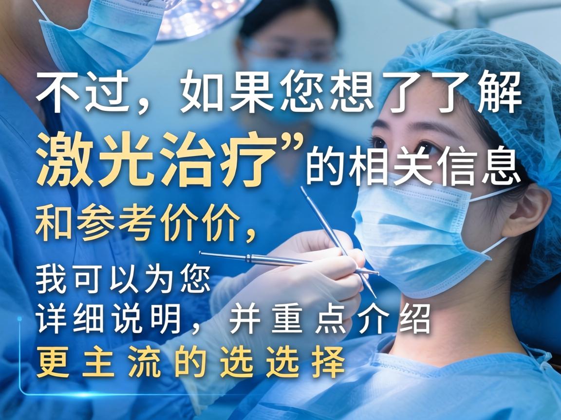 不过，如果您想了解激光治疗的相关信息和参考价格，我可以为您详细说明，并重点介绍更主流的选择