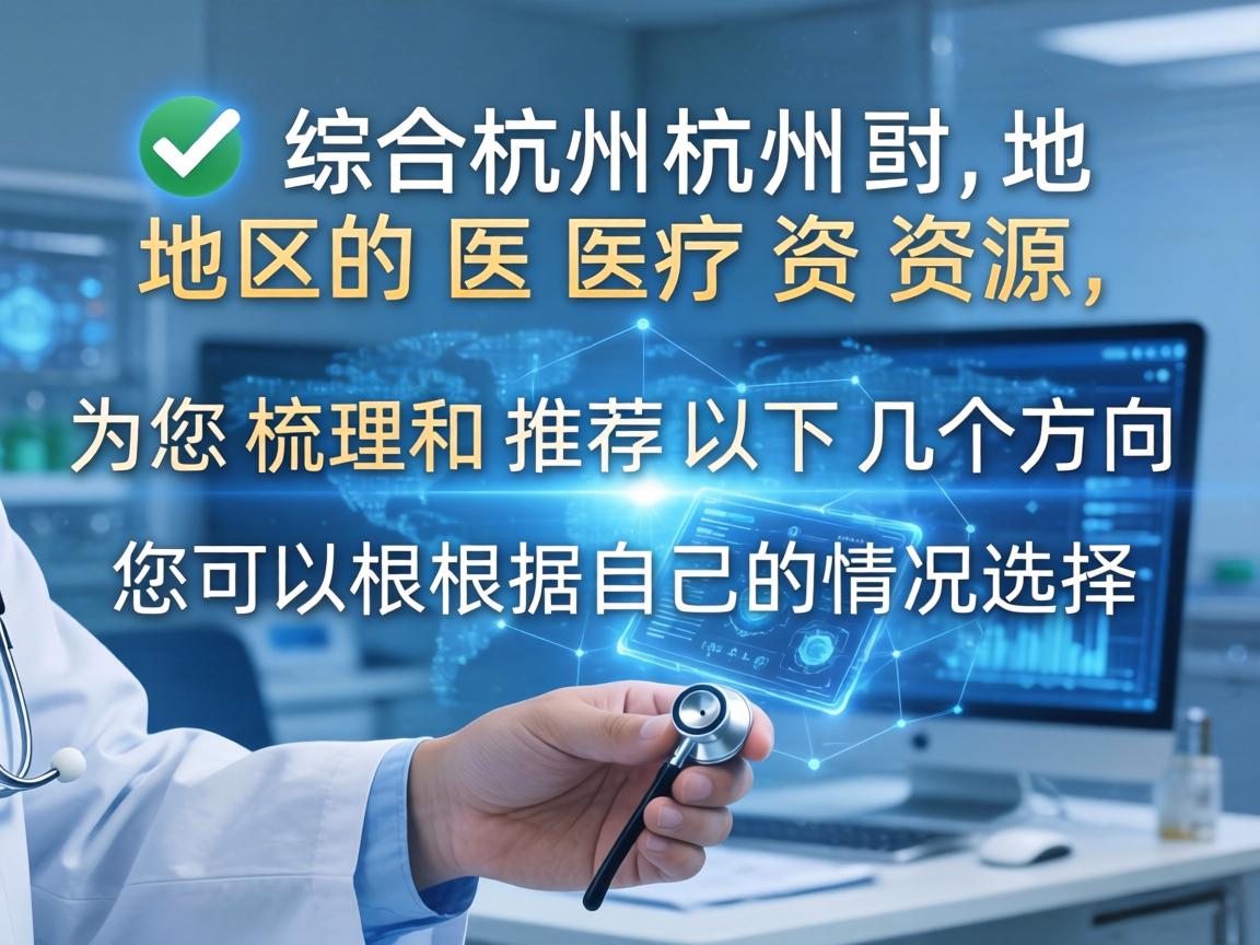 综合杭州地区的医疗资源，为您梳理和推荐以下几个方向，您可以根据自己的情况选择