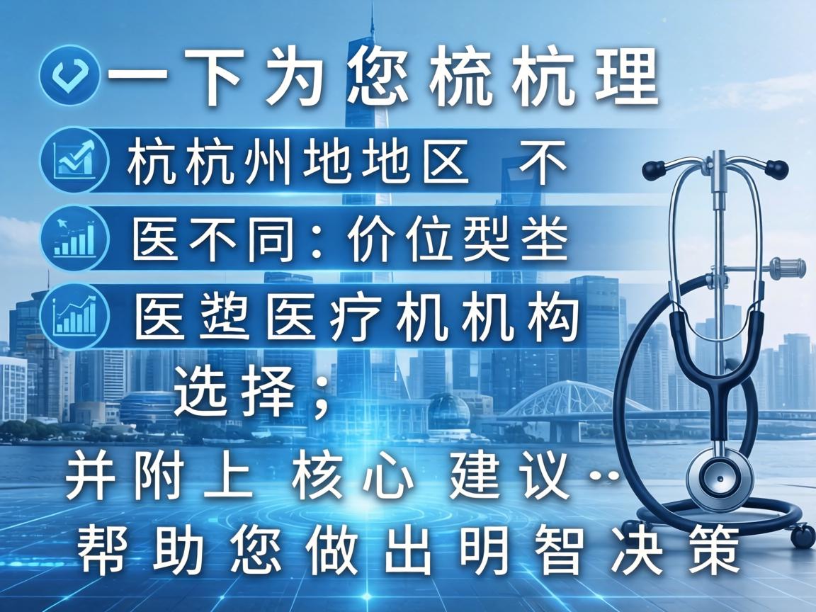 以下为您梳理杭州地区不同价位和类型的医疗机构选择，并附上核心建议，帮助您做出明智决策