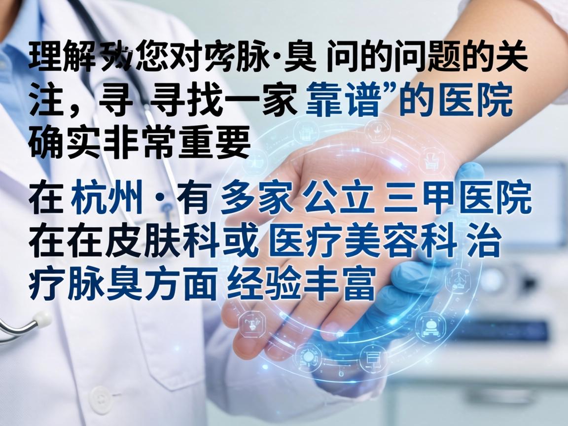 理解您对腋臭问题的关注，寻找一家靠谱的医院确实非常重要。在杭州，有多家公立三甲医院在皮肤科或医疗美容科治疗腋臭方面经验丰富