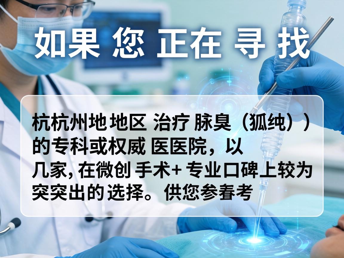 如果您正在寻找杭州地区治疗腋臭（狐臭）的专科或权威医院，以下是几家在微创手术和专业口碑上较为突出的选择，供您参考