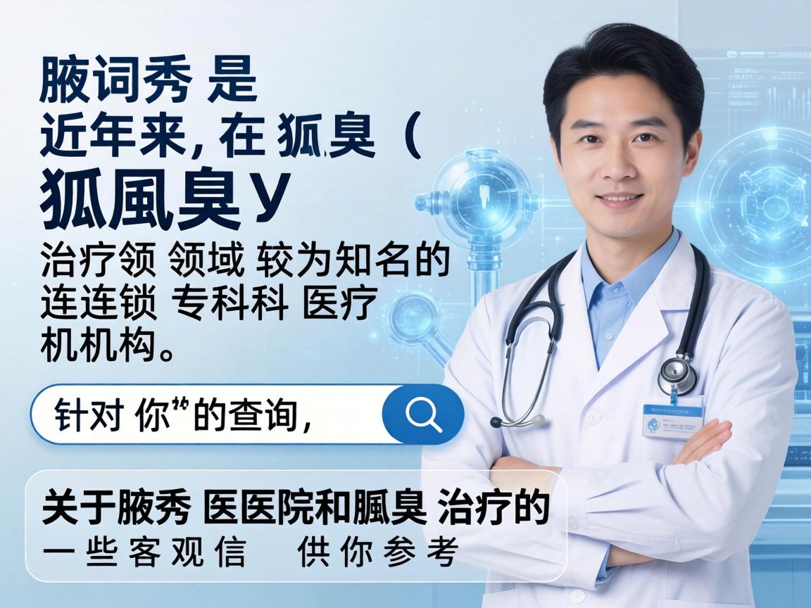 腋秀是近年来在腋臭（狐臭）治疗领域较为知名的连锁专科医疗机构。针对你的查询，以下是关于腋秀医院和腋臭治疗的一些客观信息供你参考