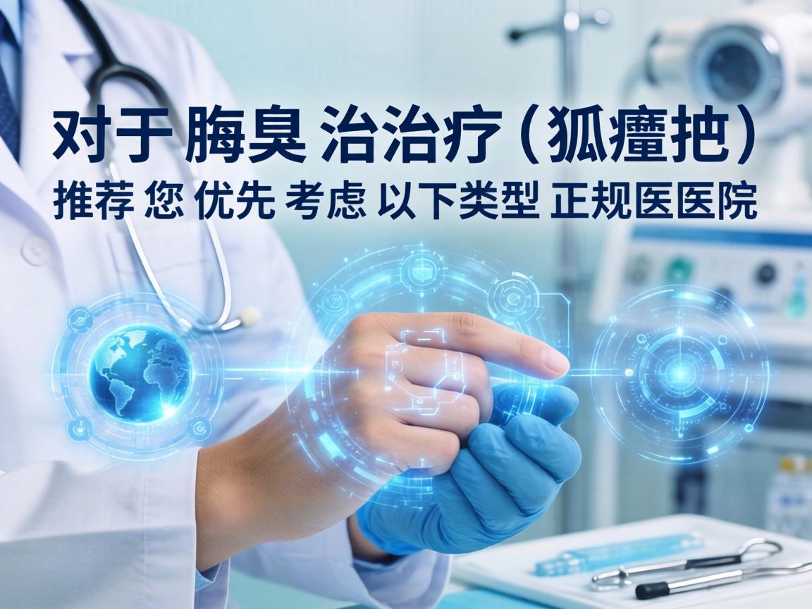 对于腋臭治疗（狐臭）推荐您优先考虑以下类型的正规医院