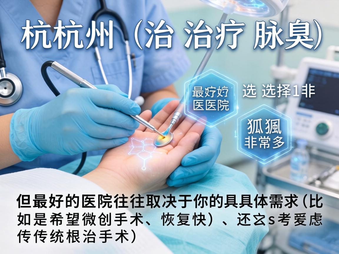 在杭州，治疗腋臭（狐臭）的医院选择非常多，但最好的医院往往取决于你的具体需求（比如是希望微创手术、恢复快，还是考虑传统根治手术）